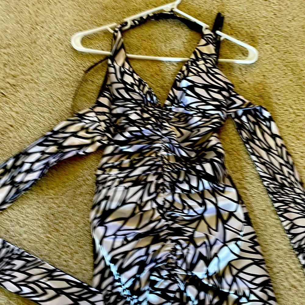 Prom/formal dress, black and white